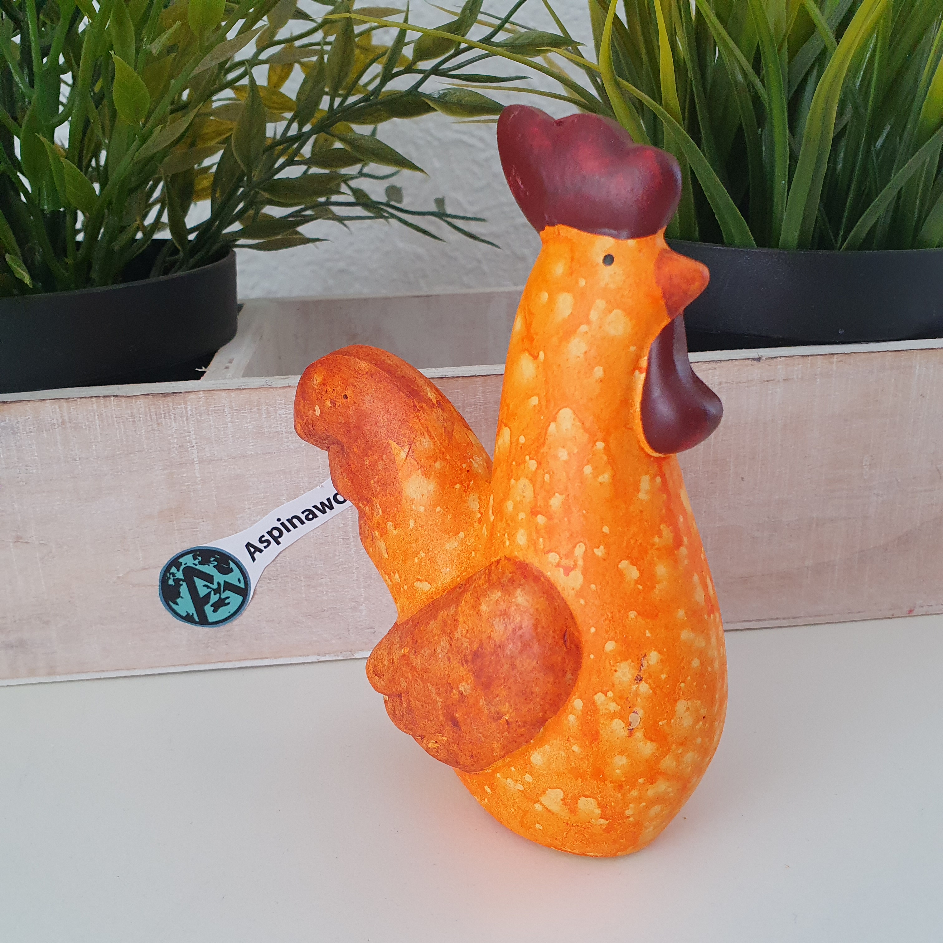 Bunte Moderne Huhn Figur  13 cm