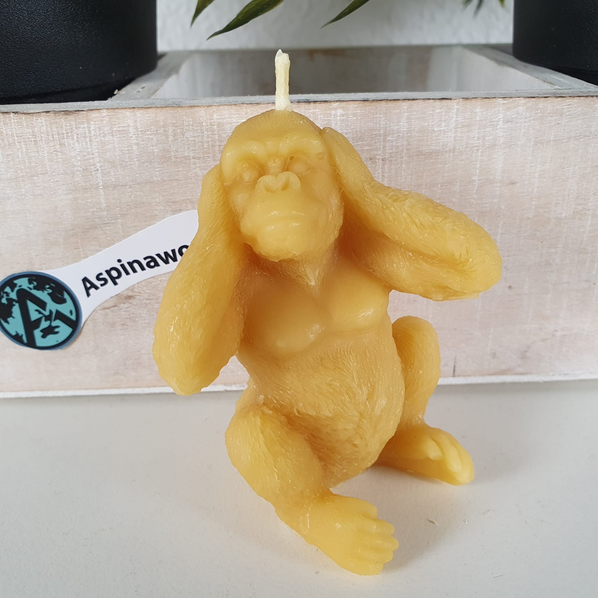 Bienenwachskerze Gorilla Kerze 8 cm