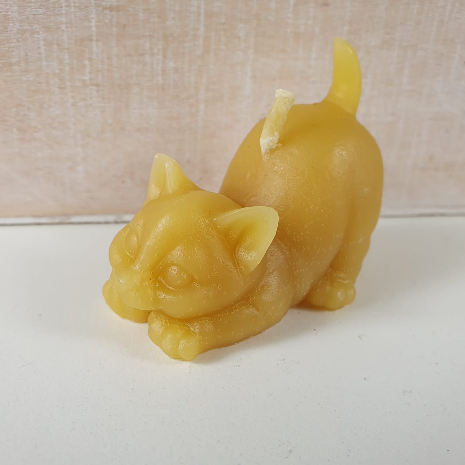 Bienenwachskerze spielende Katzen Kerze 4,5 cm
