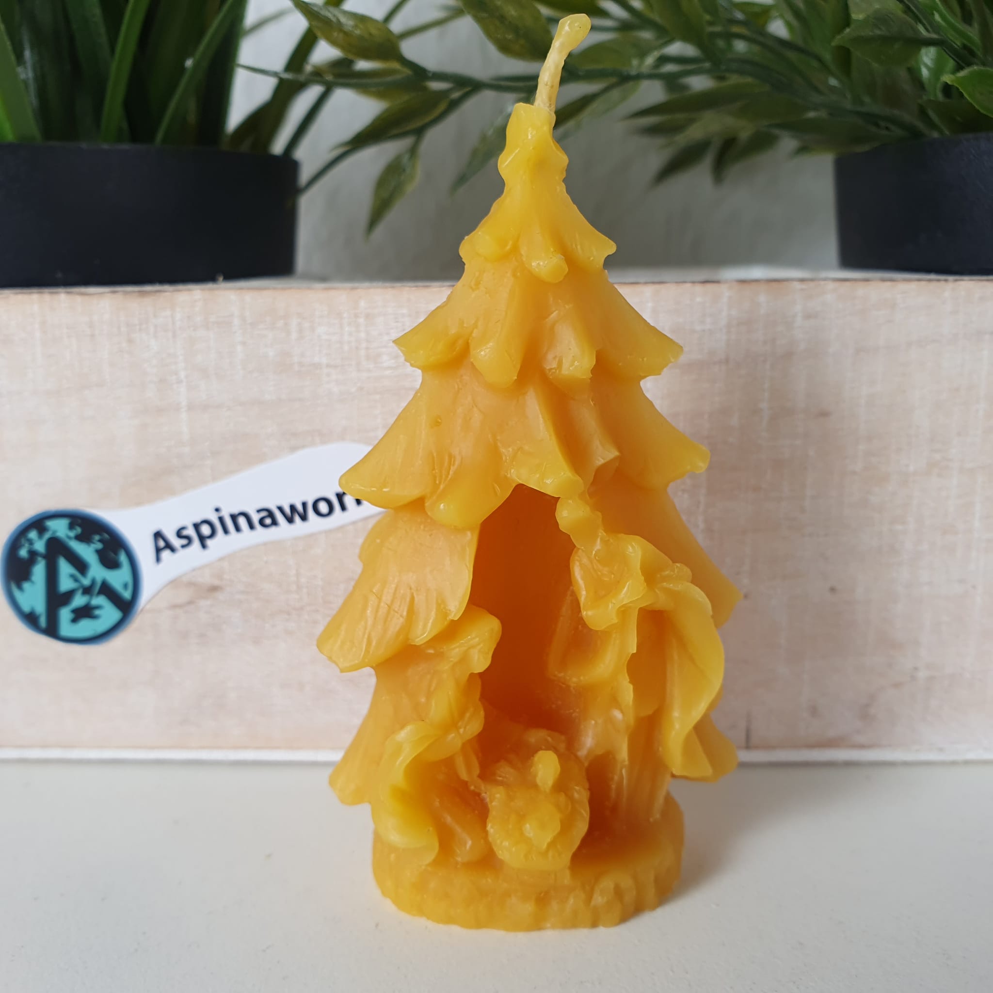 Bienenwachskerze Krippen Kerze 9 cm