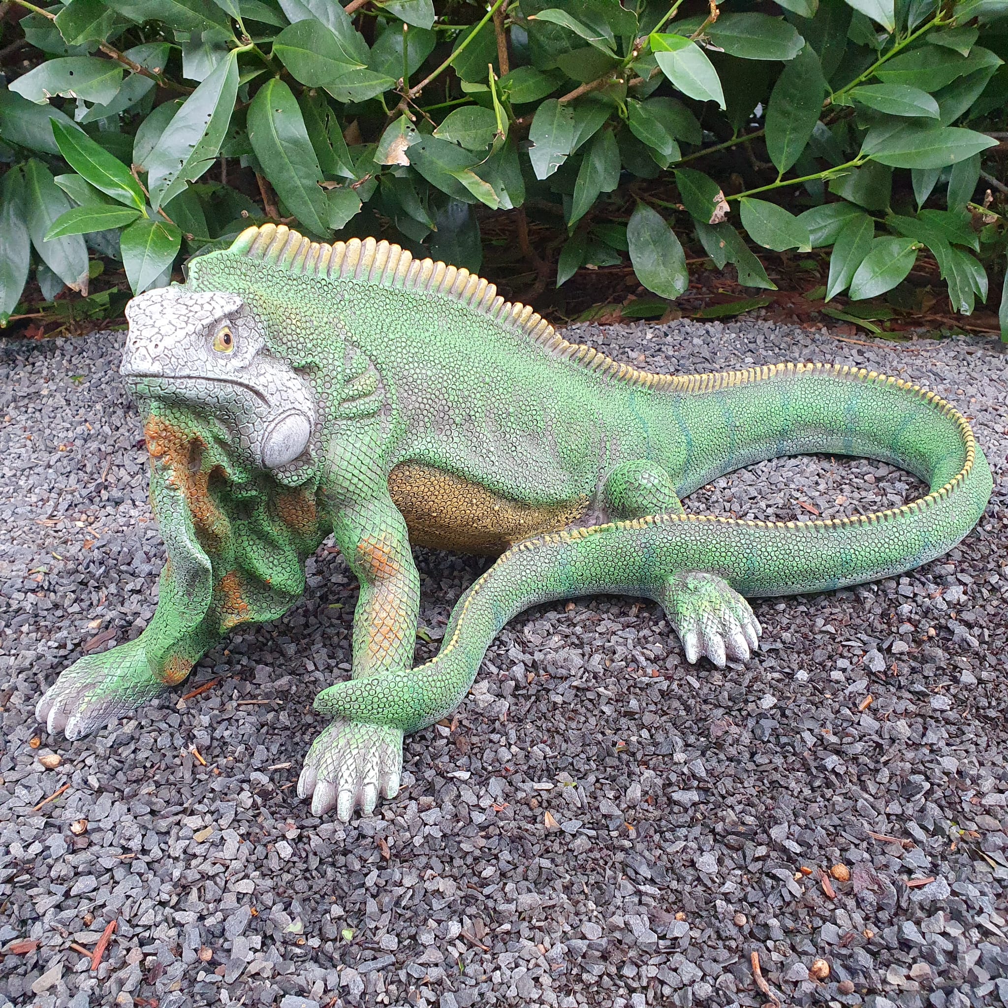 Gartenfigur Leguan Figur 55 cm lang