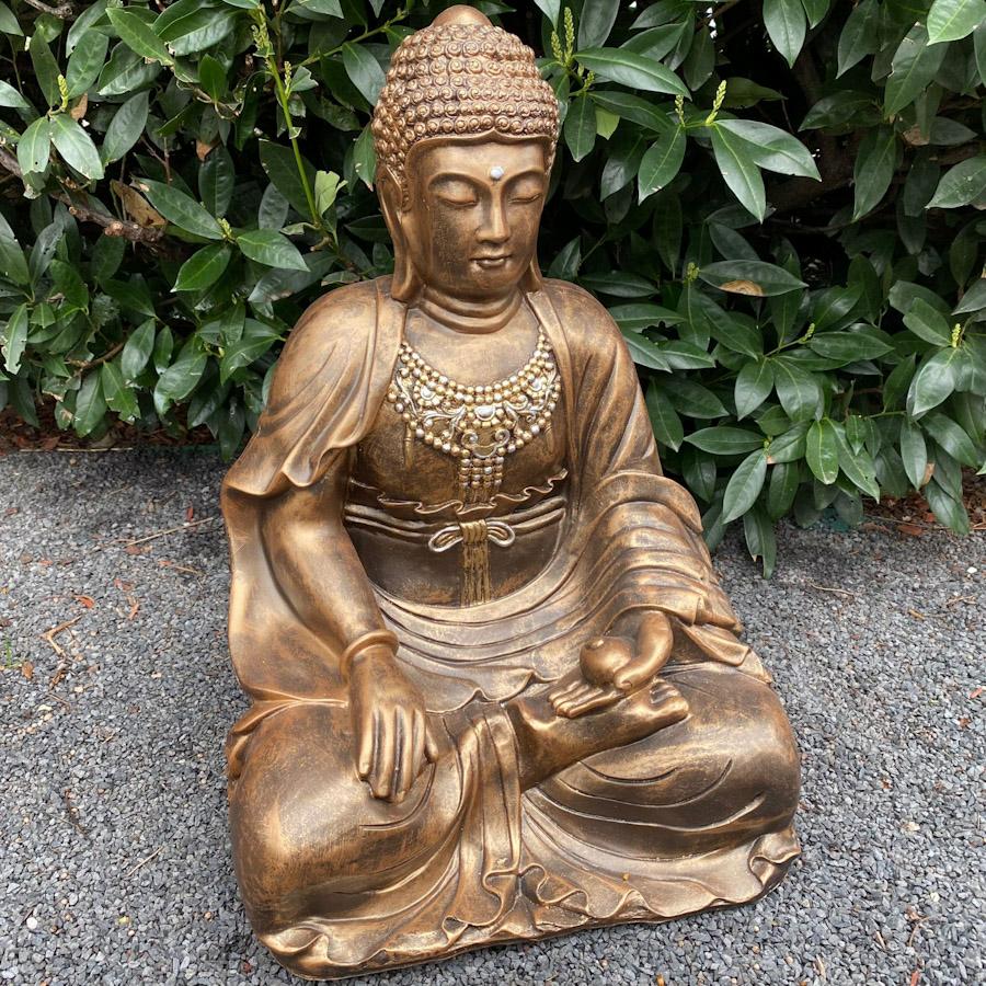 Gartenfigur sitzende Buddha Figur 64 cm
