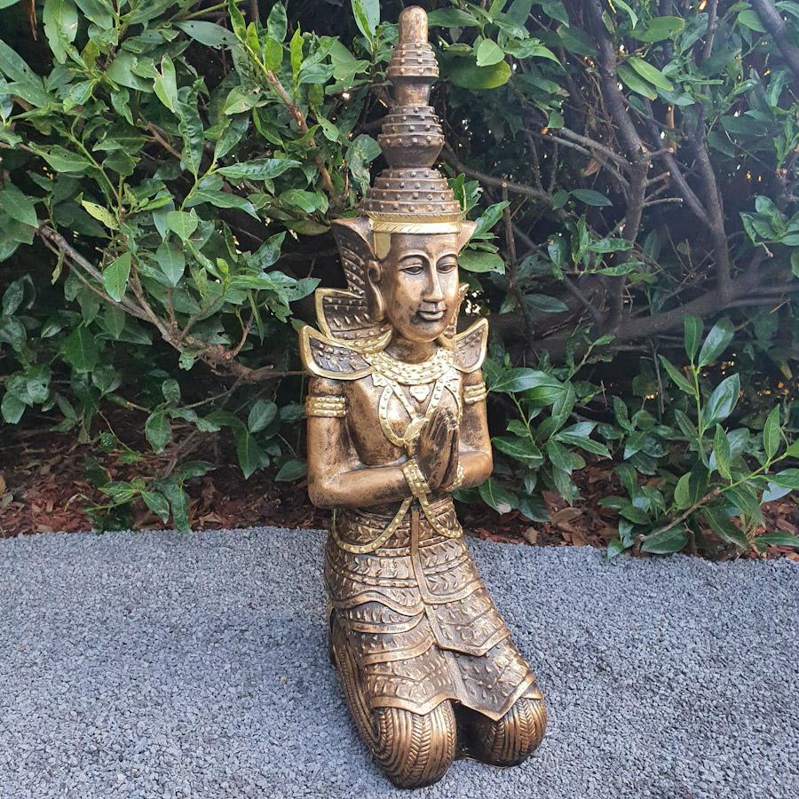 Gartenfigur Buddha Figur Tempelwächter 75 cm