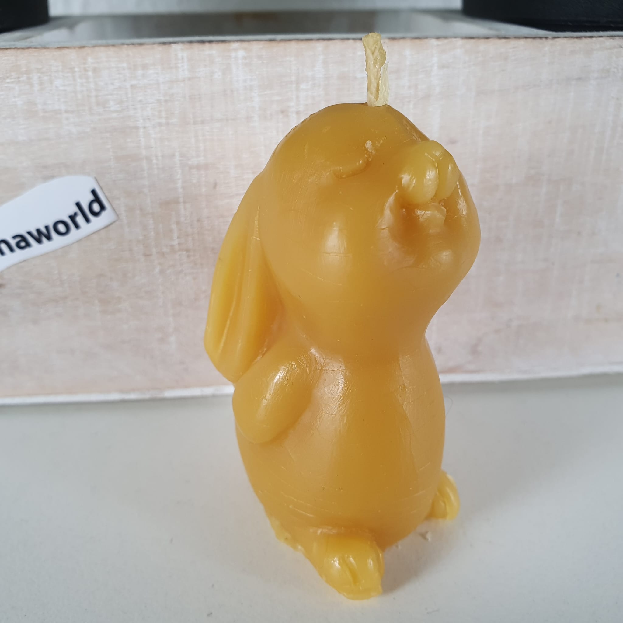 Bienenwachskerze Hase mit langen Ohren 6,5 cm