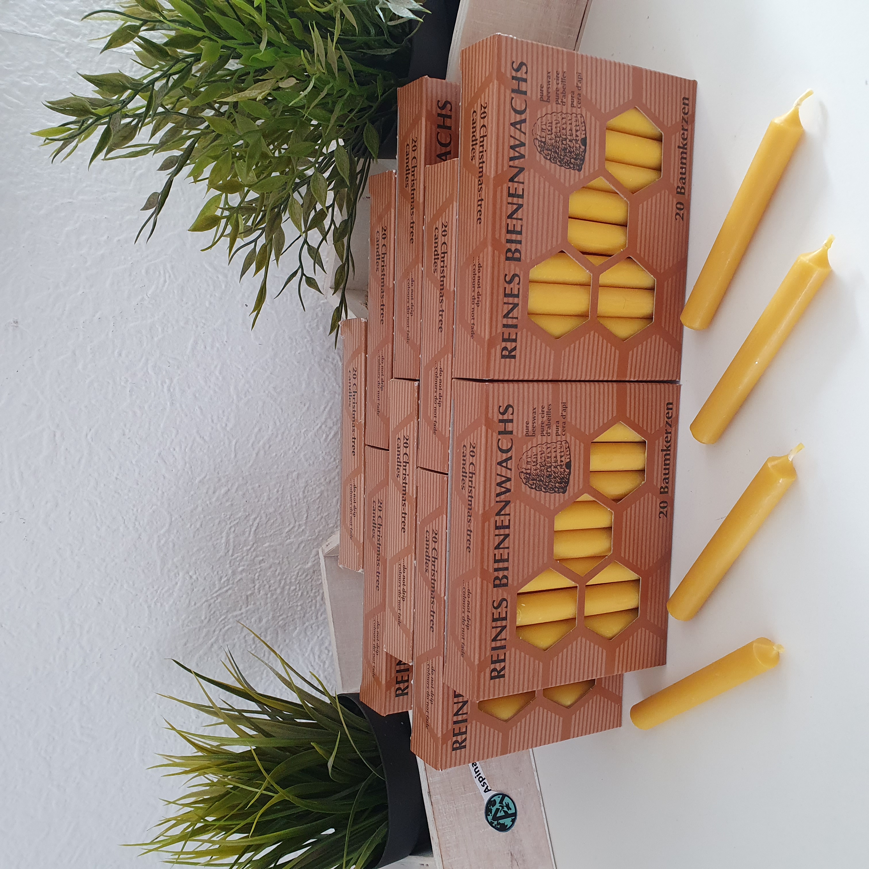 Bienenwachskerzen 200 Baumkerzen 100% Bienenwachs Christbaumkerzen