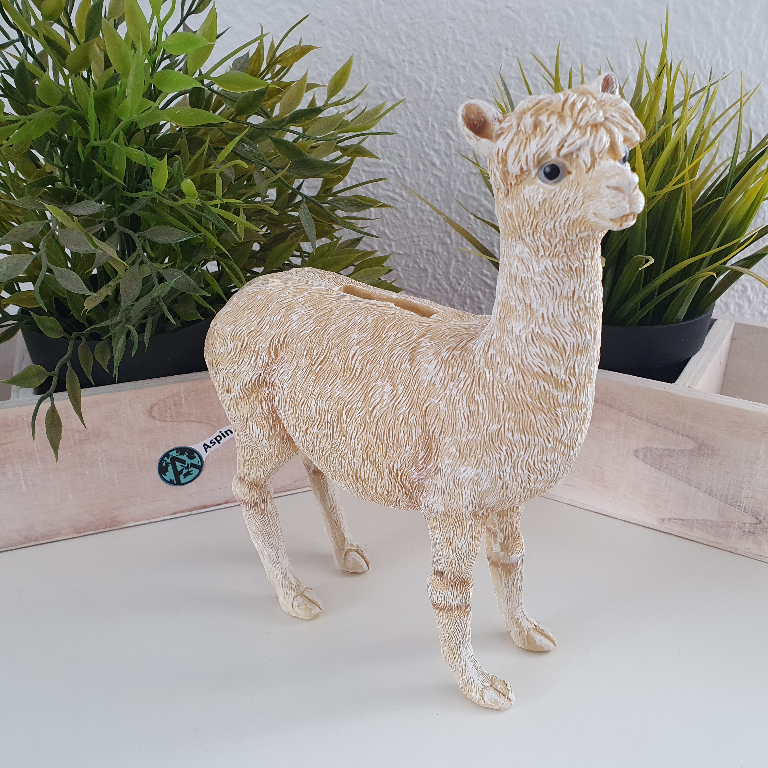 Deko Spardose Lama Figur 20 cm
