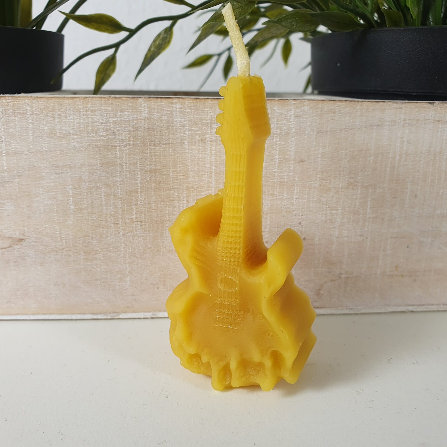 Bienenwachskerze Gitarren Kerze 7,5 cm