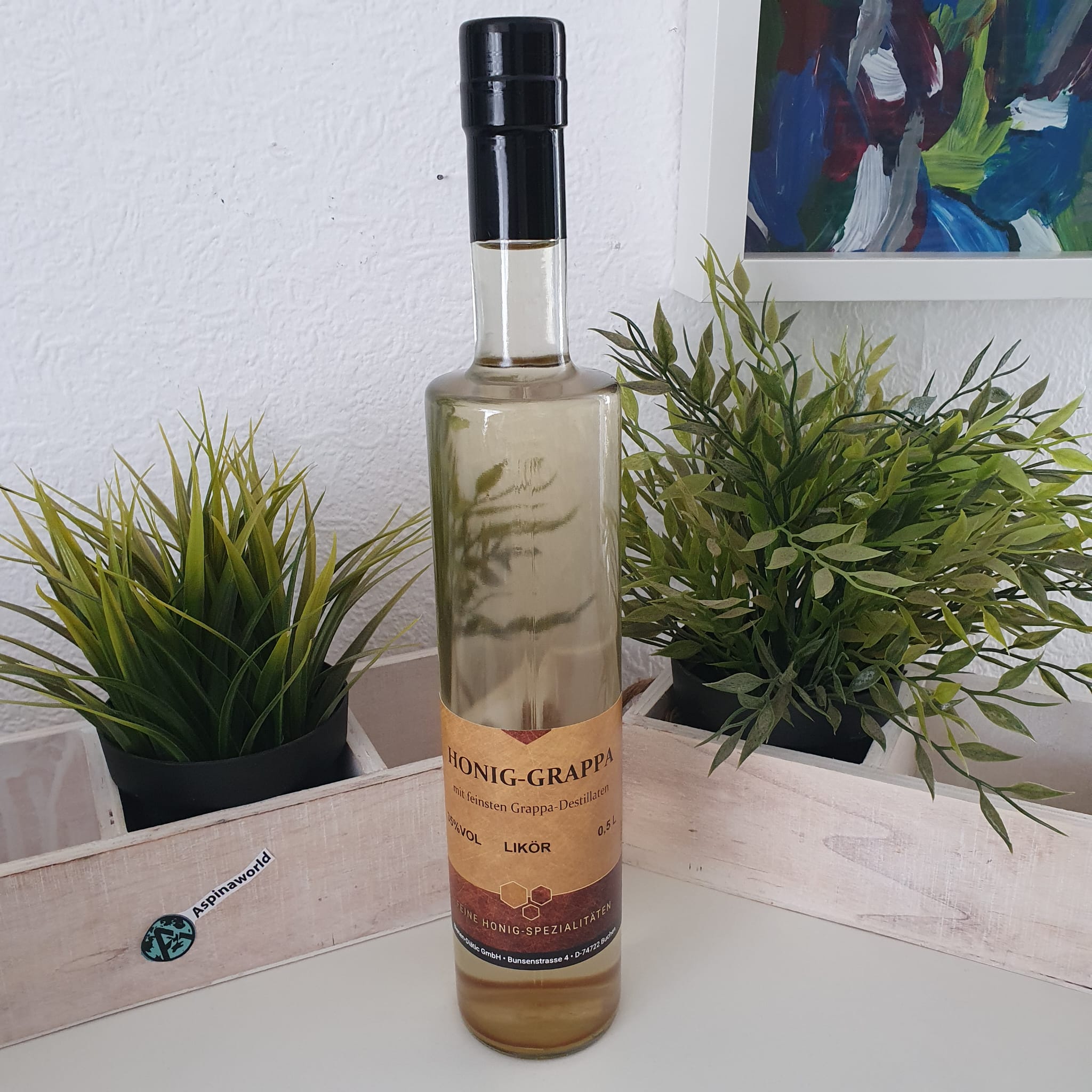 Honig Grappa 0,5 Liter Likörspezialität 35%