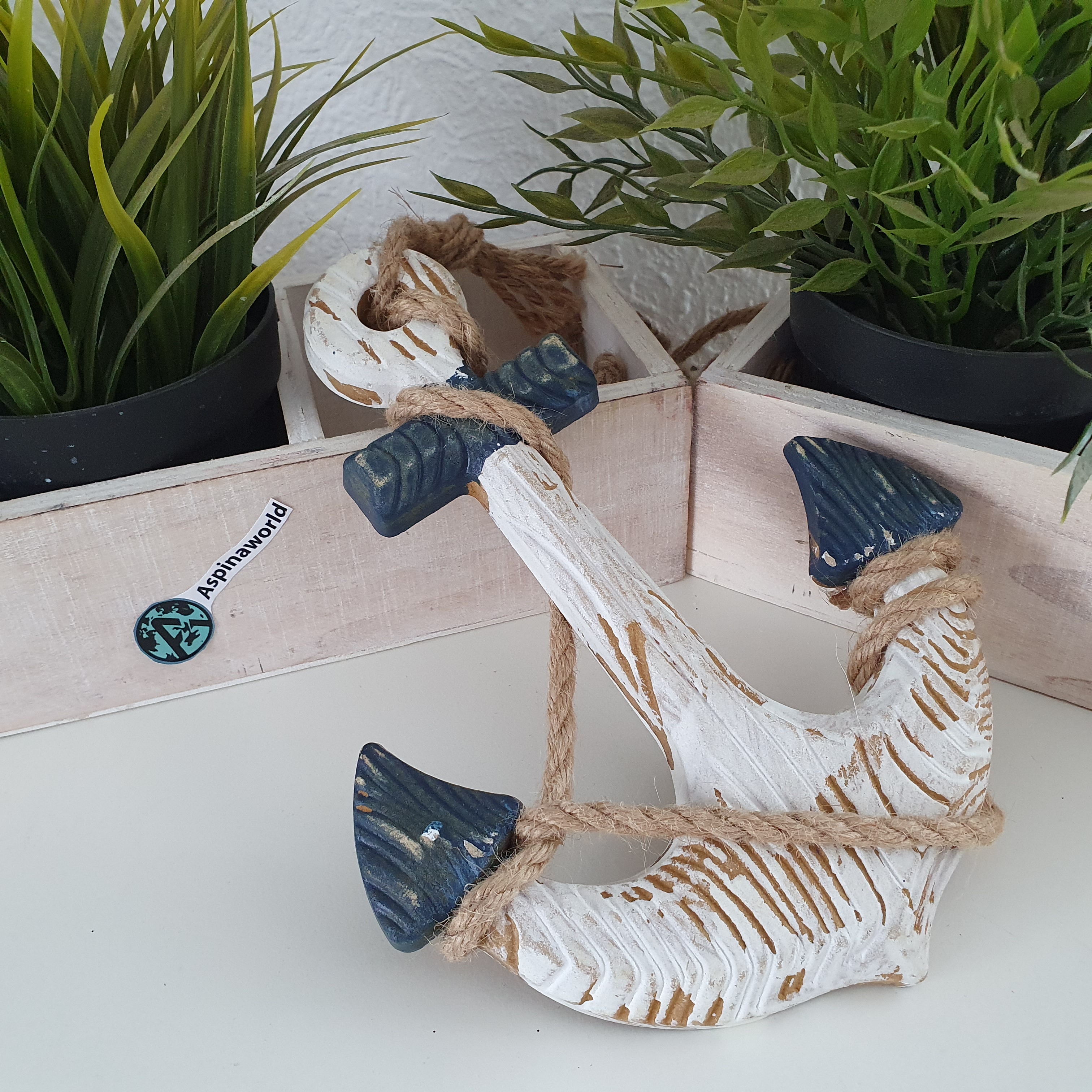 Maritime Deko Holz Anker 22 cm