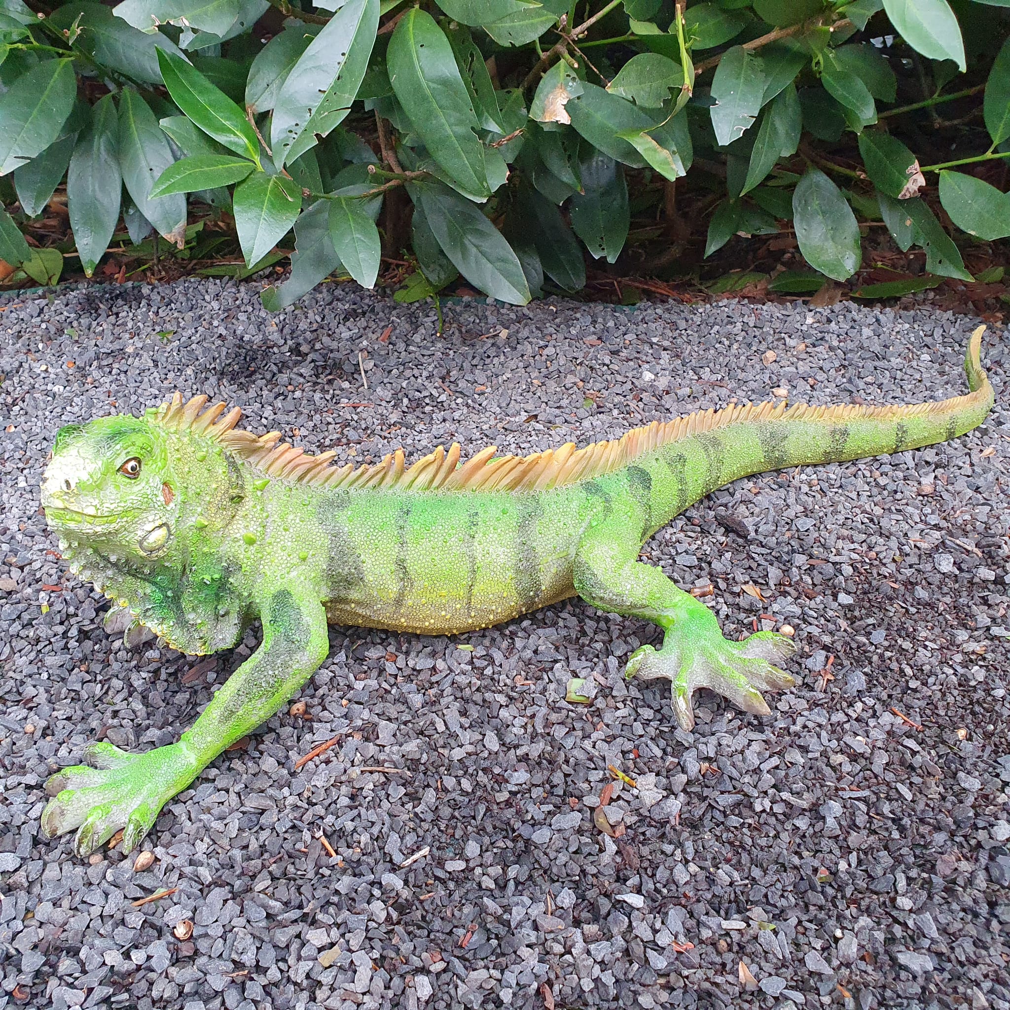 Gartenfigur Leguan Figur 60 cm lang