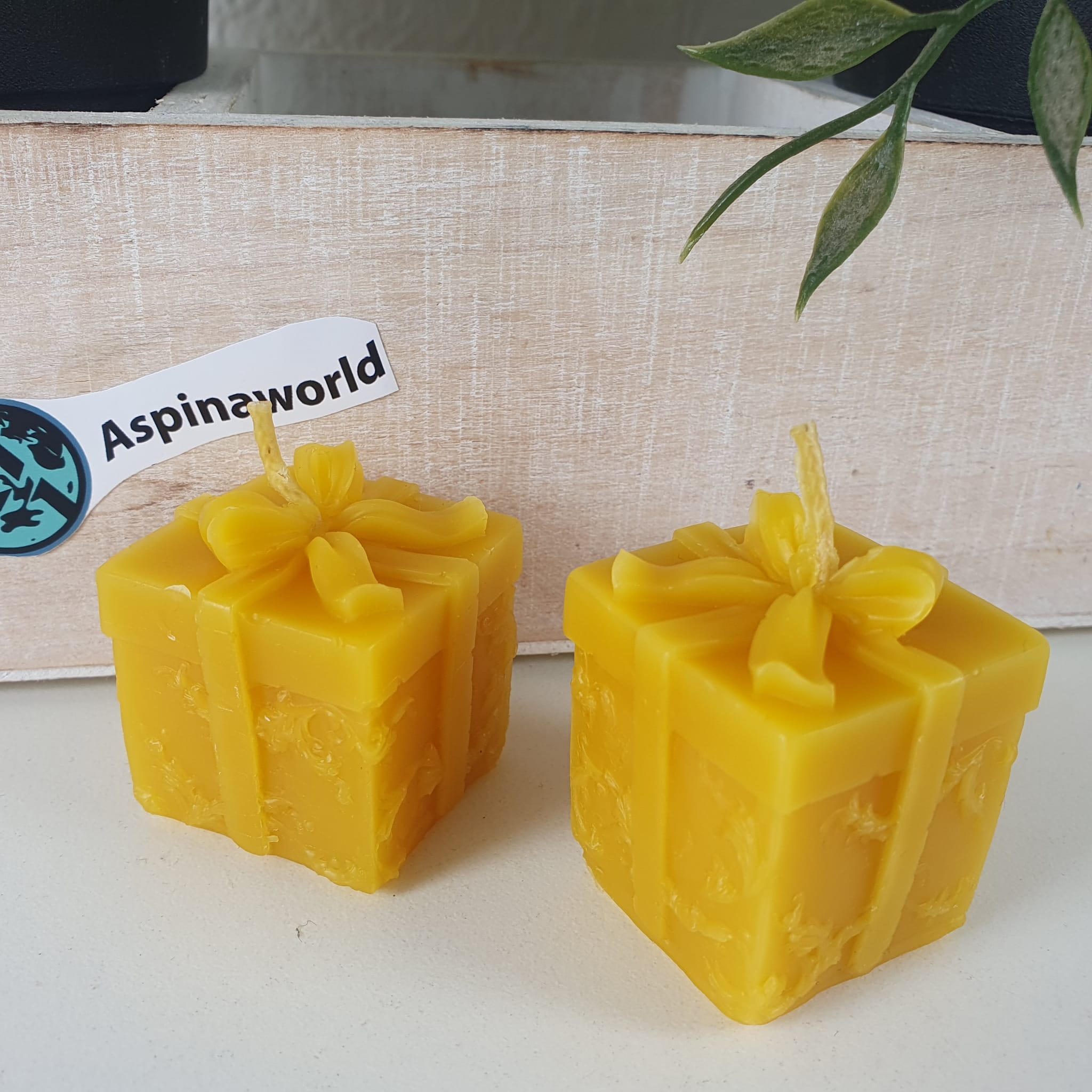 Bienenwachskerze Kerzen Geschenk im 2 er Set 3,5 cm