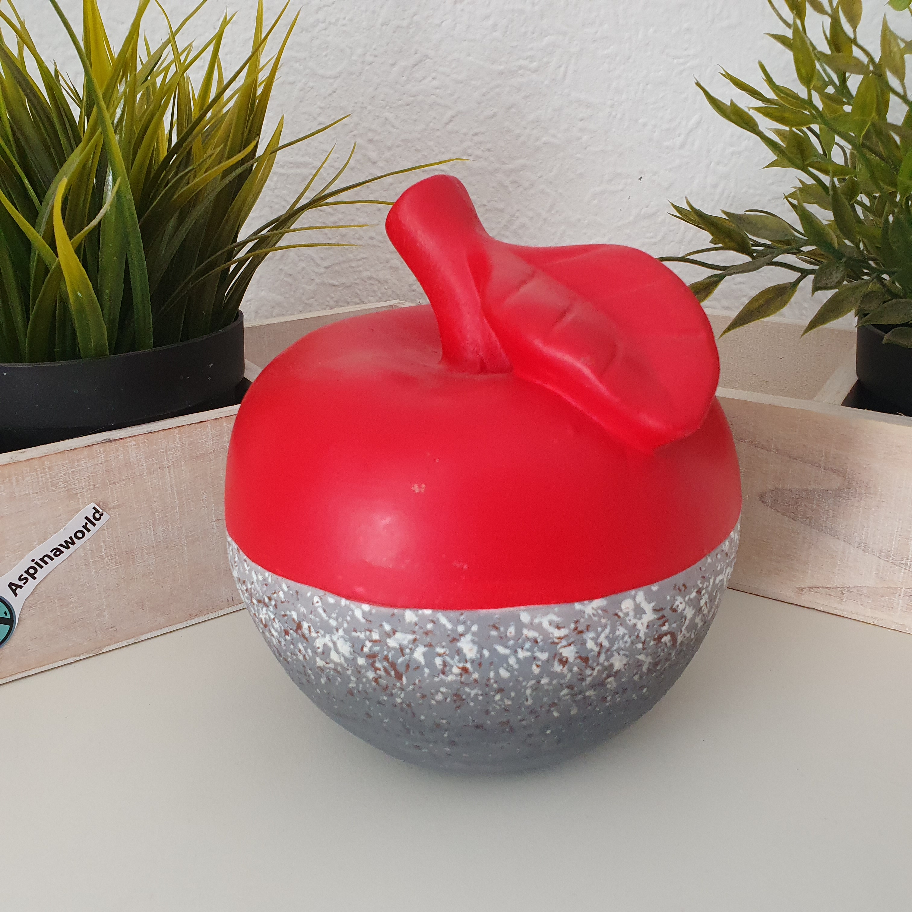 Deko Apfel Figur rot 14 cm