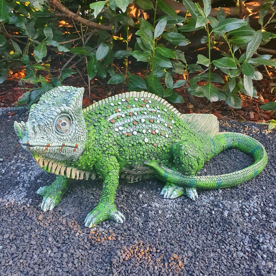 Gartenfigur Chamäleon Figur 65 cm lang