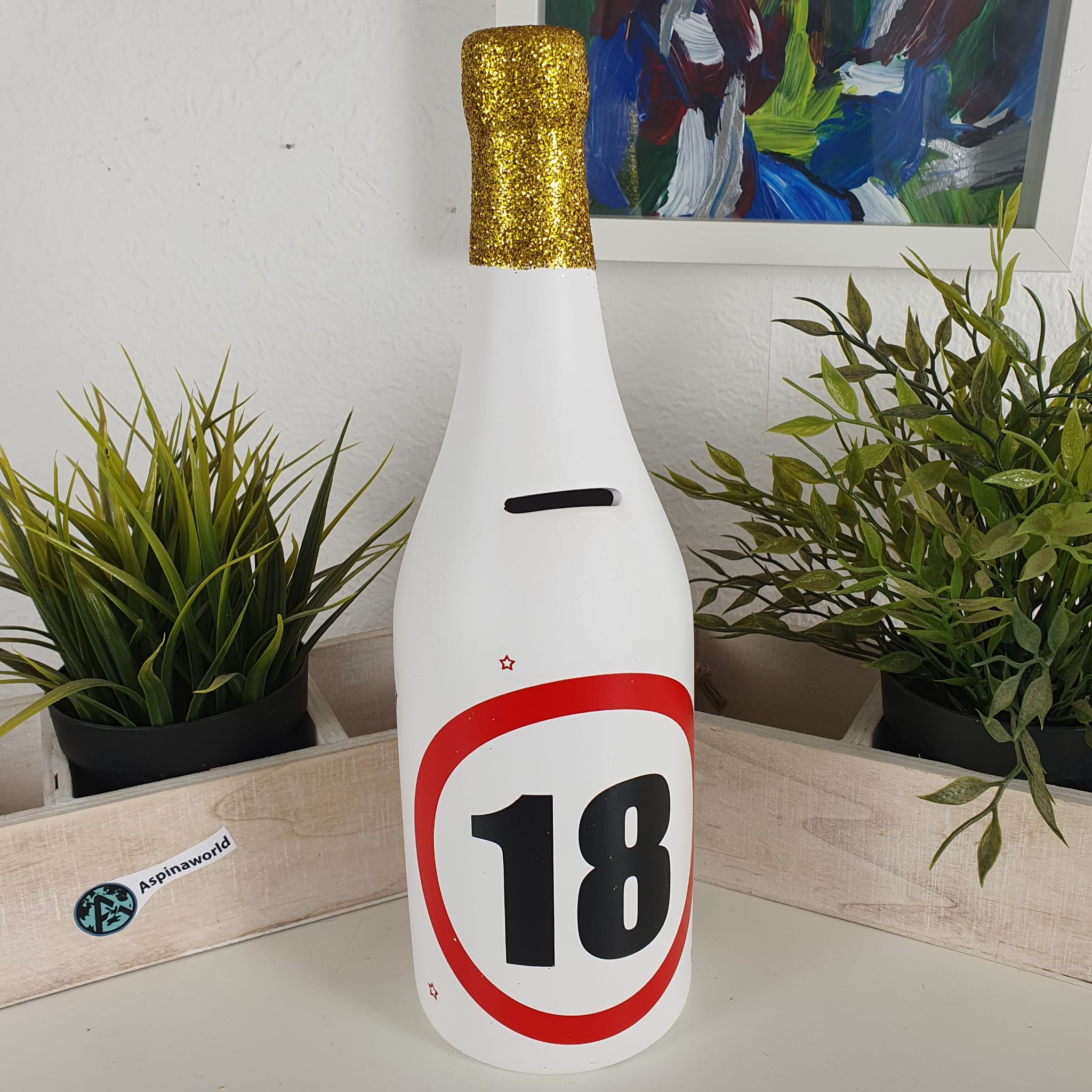 Deko Spardose aus Keramik "18" 31 cm