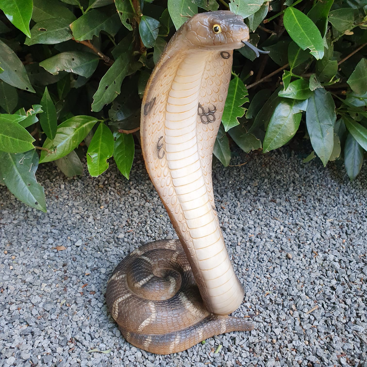 Gartenfigur Kobra Schlangen Figur 29 cm