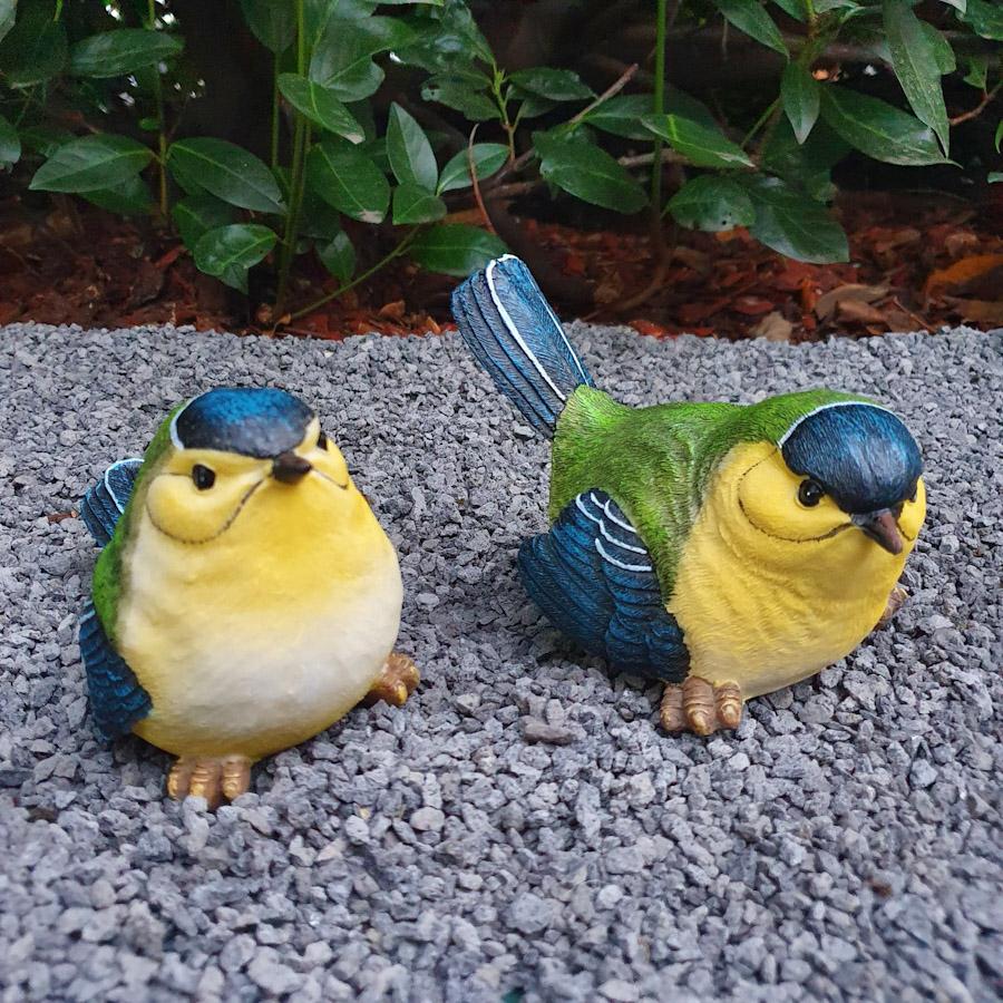 Gartenfigur 2er Set Vögel 13 cm