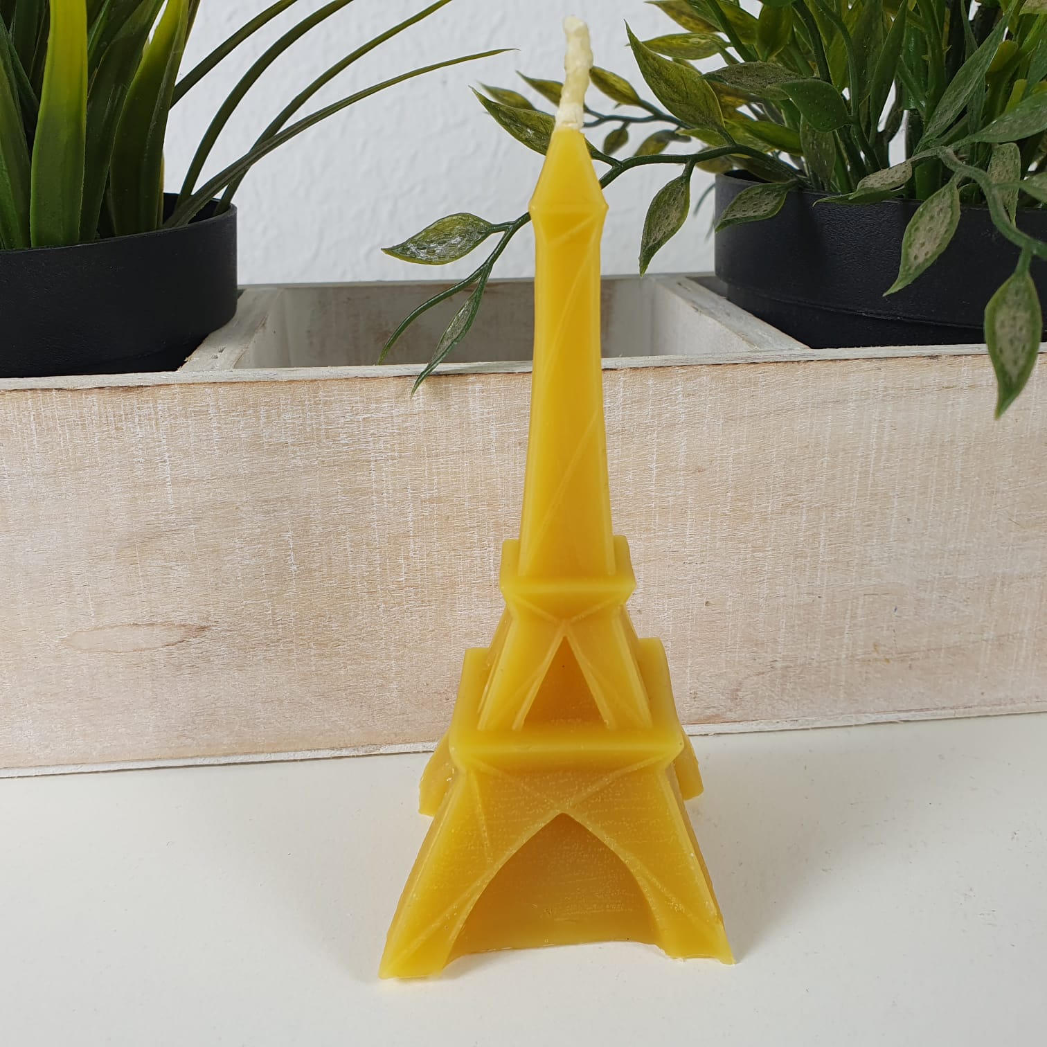 Bienenwachskerze Eifelturm Kerze 10,5 cm