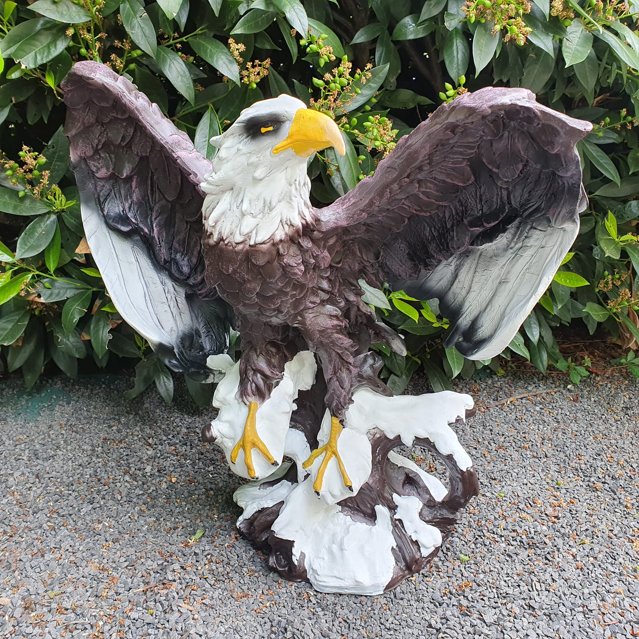 Gartenfigur große Adle Figur 56 cm Weißkopfseeadler