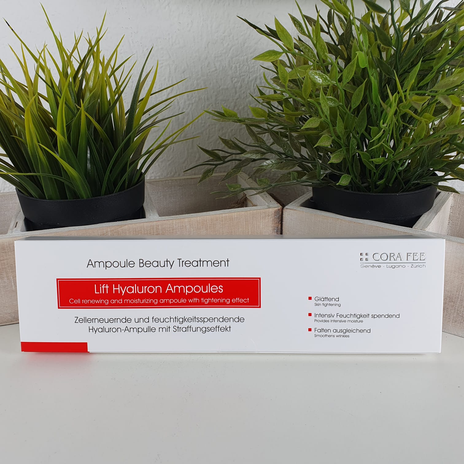 Hyaluron Ampullenkur 14 x 2 ml Anti Aging Creme Gesichtspfleg von Cora Fee