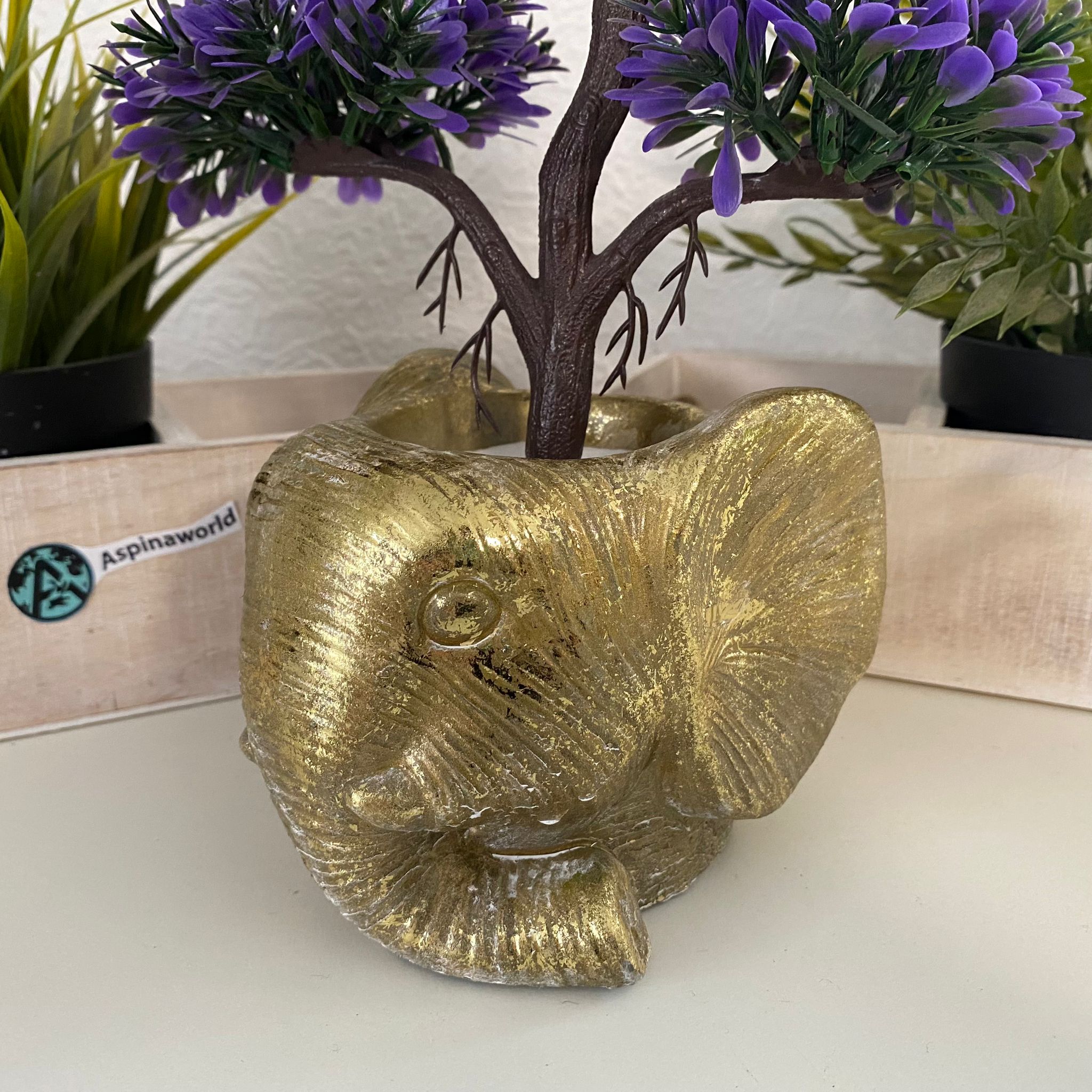 Elefanten Figur Blumentopf Übertopf 10 cm