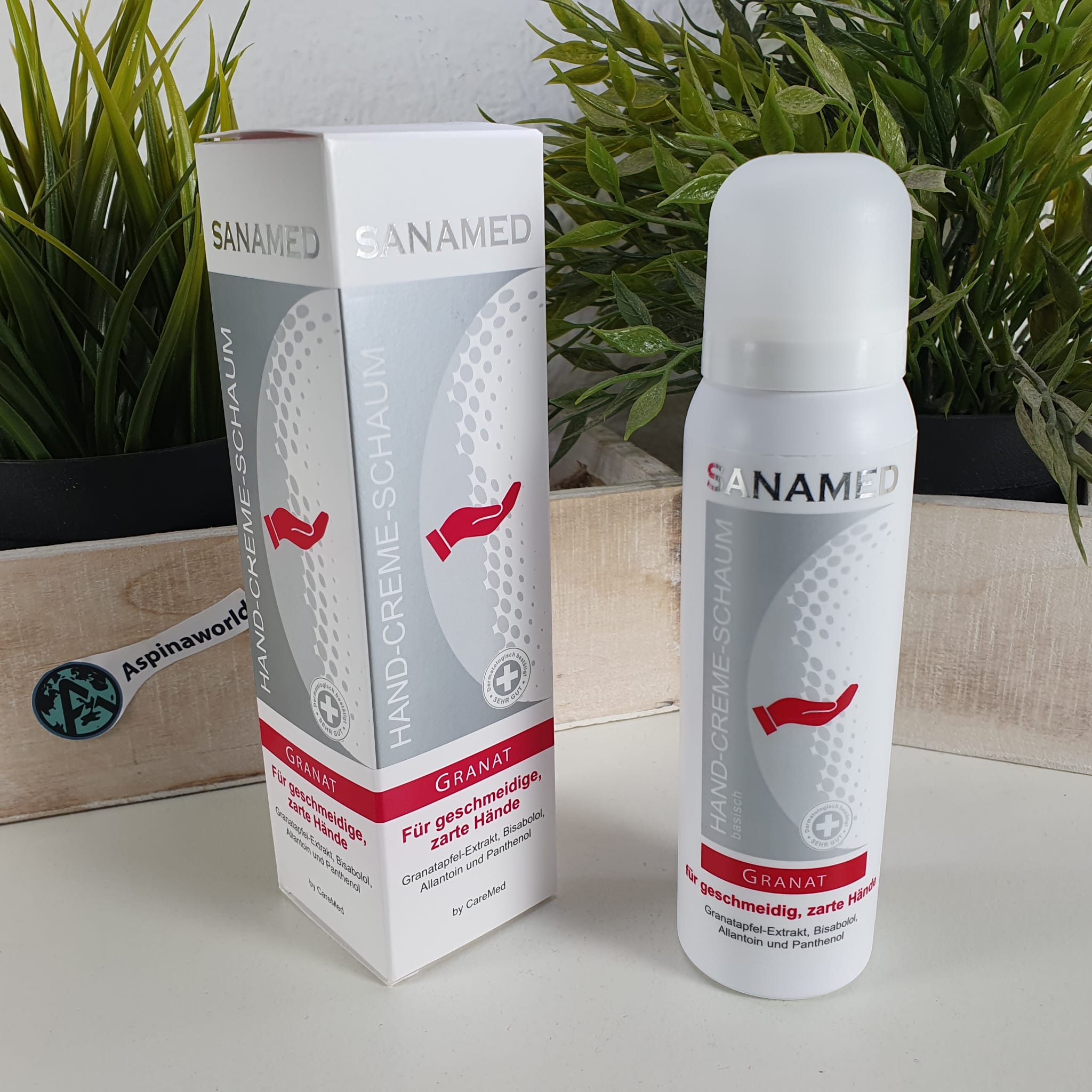 Sanamed Handcreme-Schaum mit Granatapfel 100ml