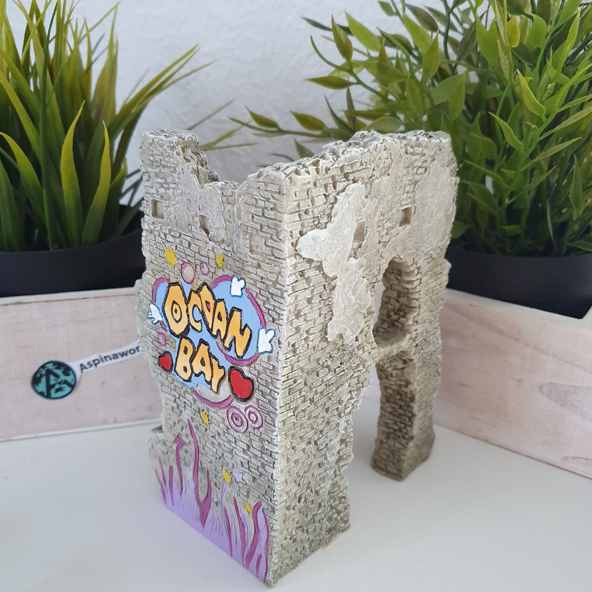 Graffiti Mauer Figur 15 cm