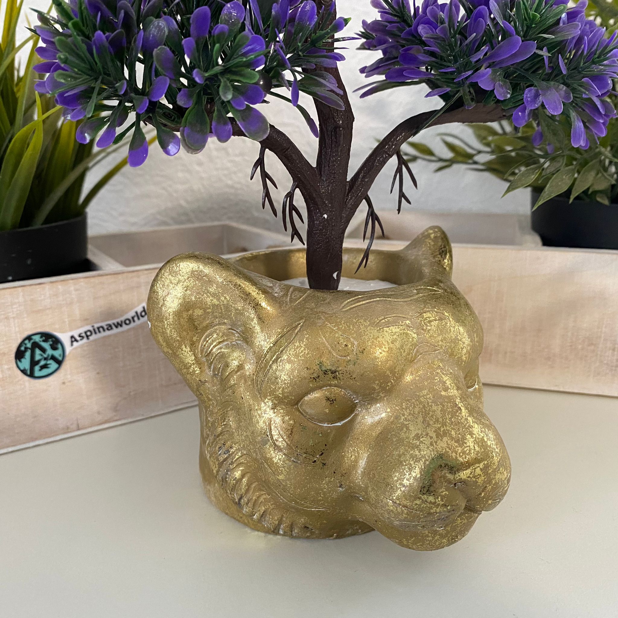Tiger Figur Blumentopf Übertopf 10 cm