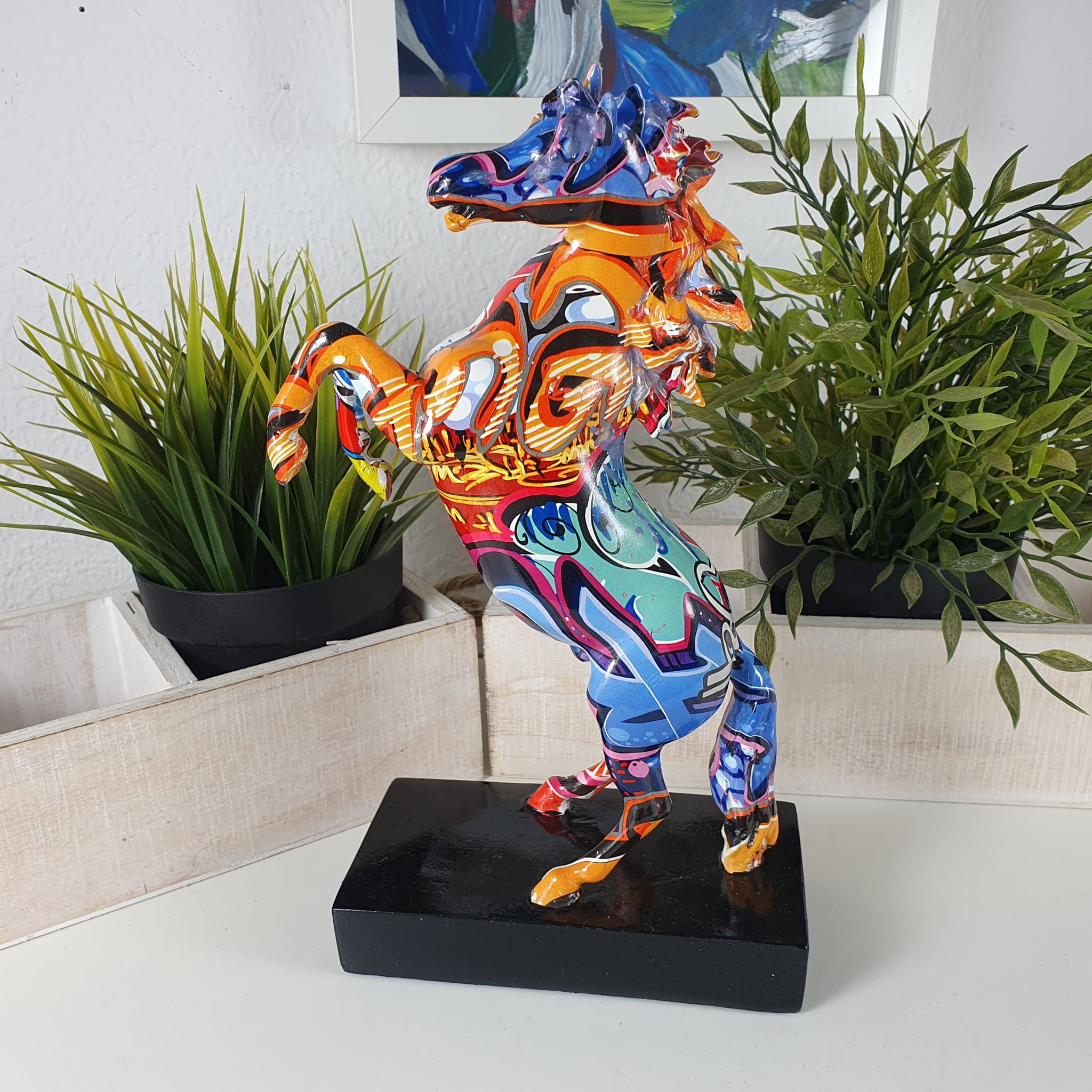 Street Art Pferde Figur Graffiti style 25 cm