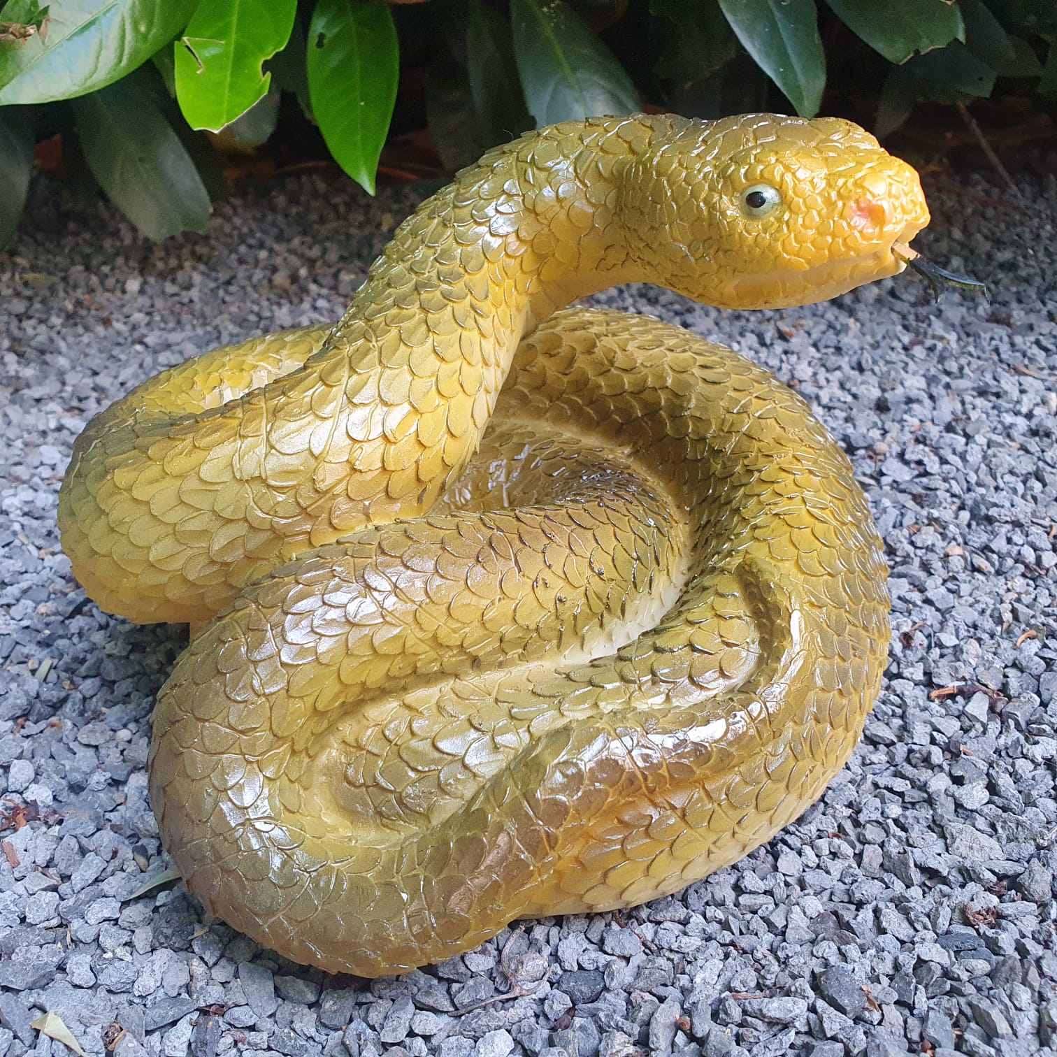 Gartenfigur Python Schlangen Figur 17 cm