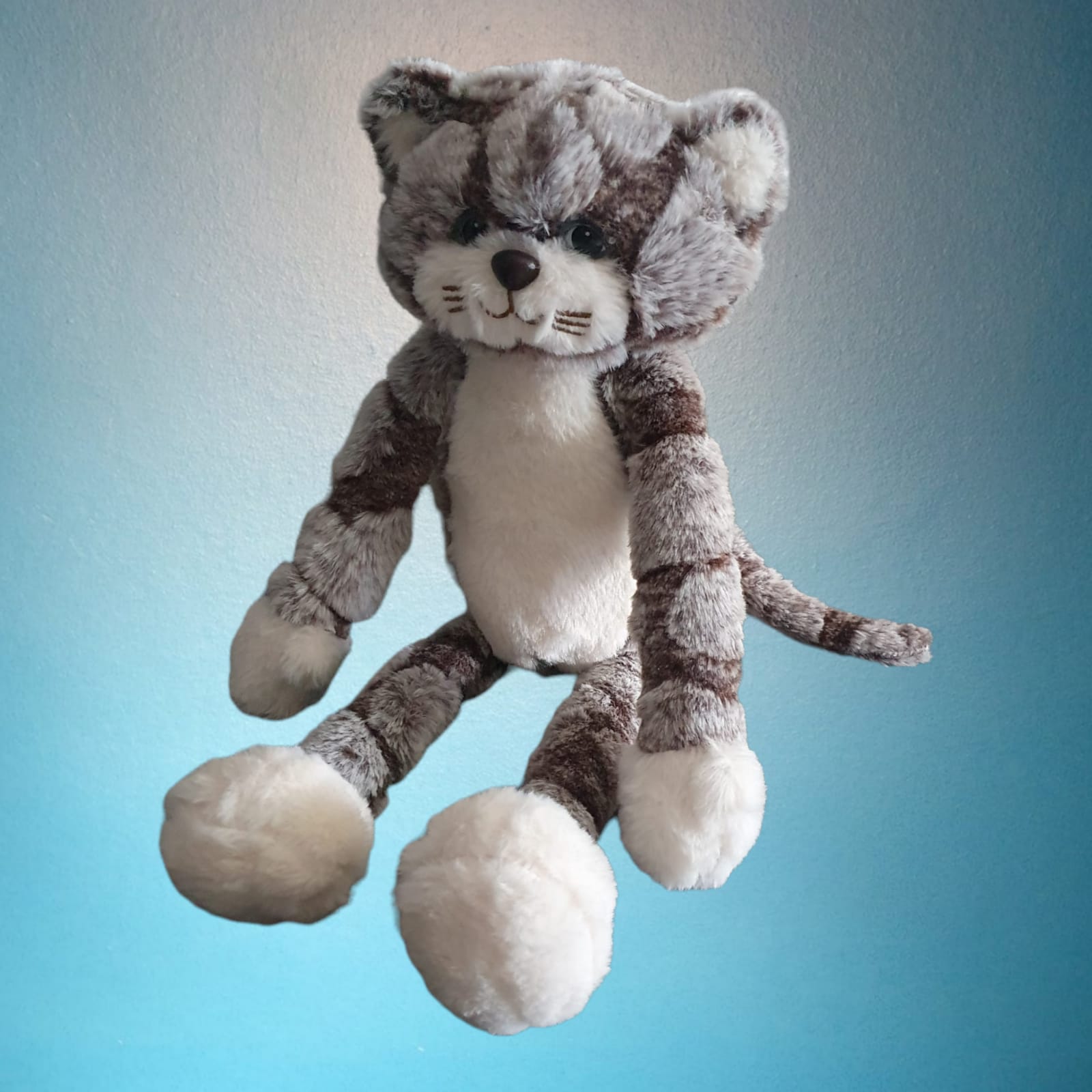 Kuscheltier Plüsch Katze sitzt in braun 50 cm