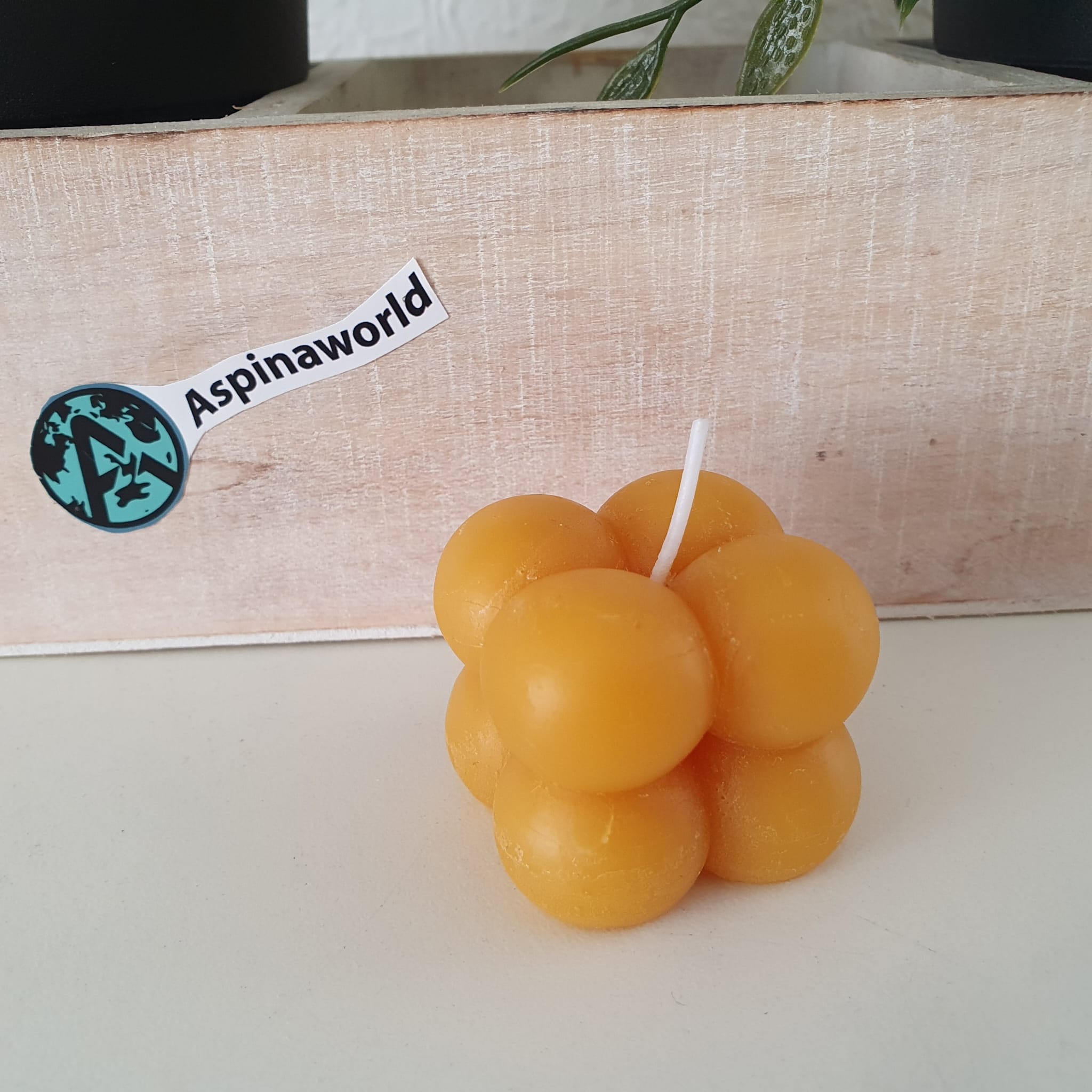Bubble Würfel Kerze 3 cm 100% Bienenwachs Kerze