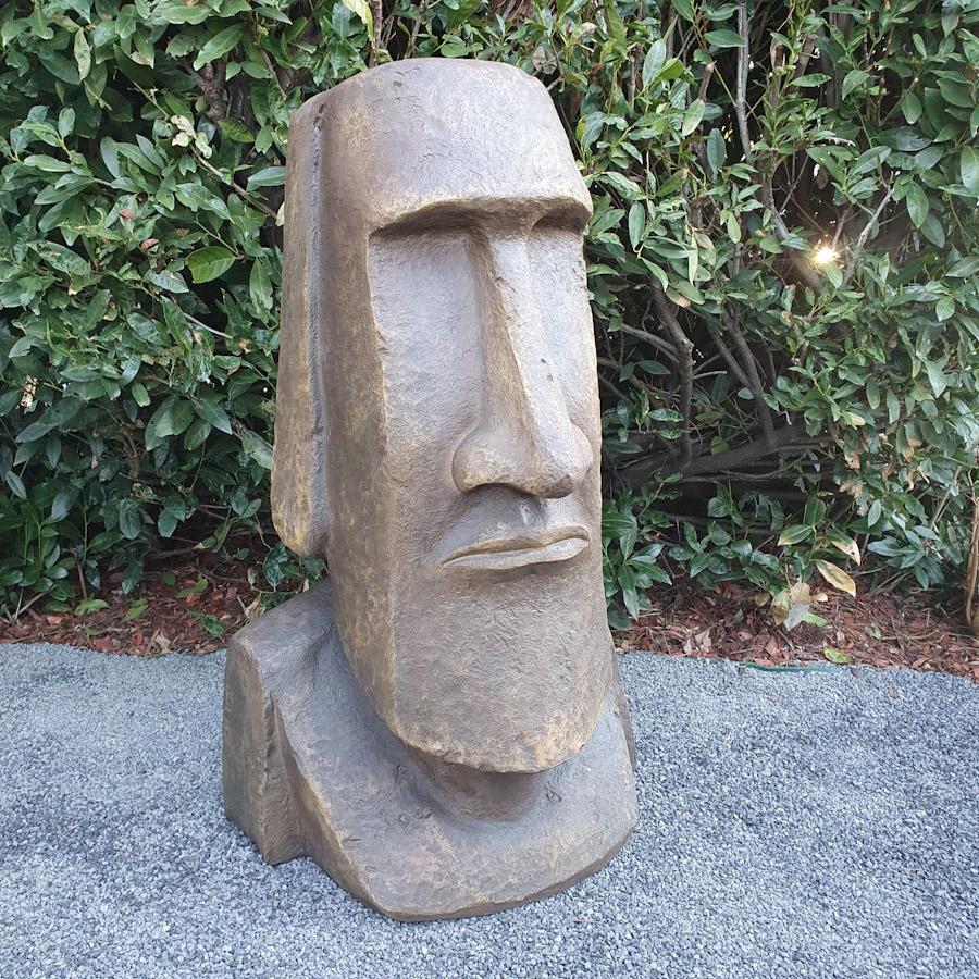 Gartenfigur große Osterinsel Kopf Figur 100 cm Moai