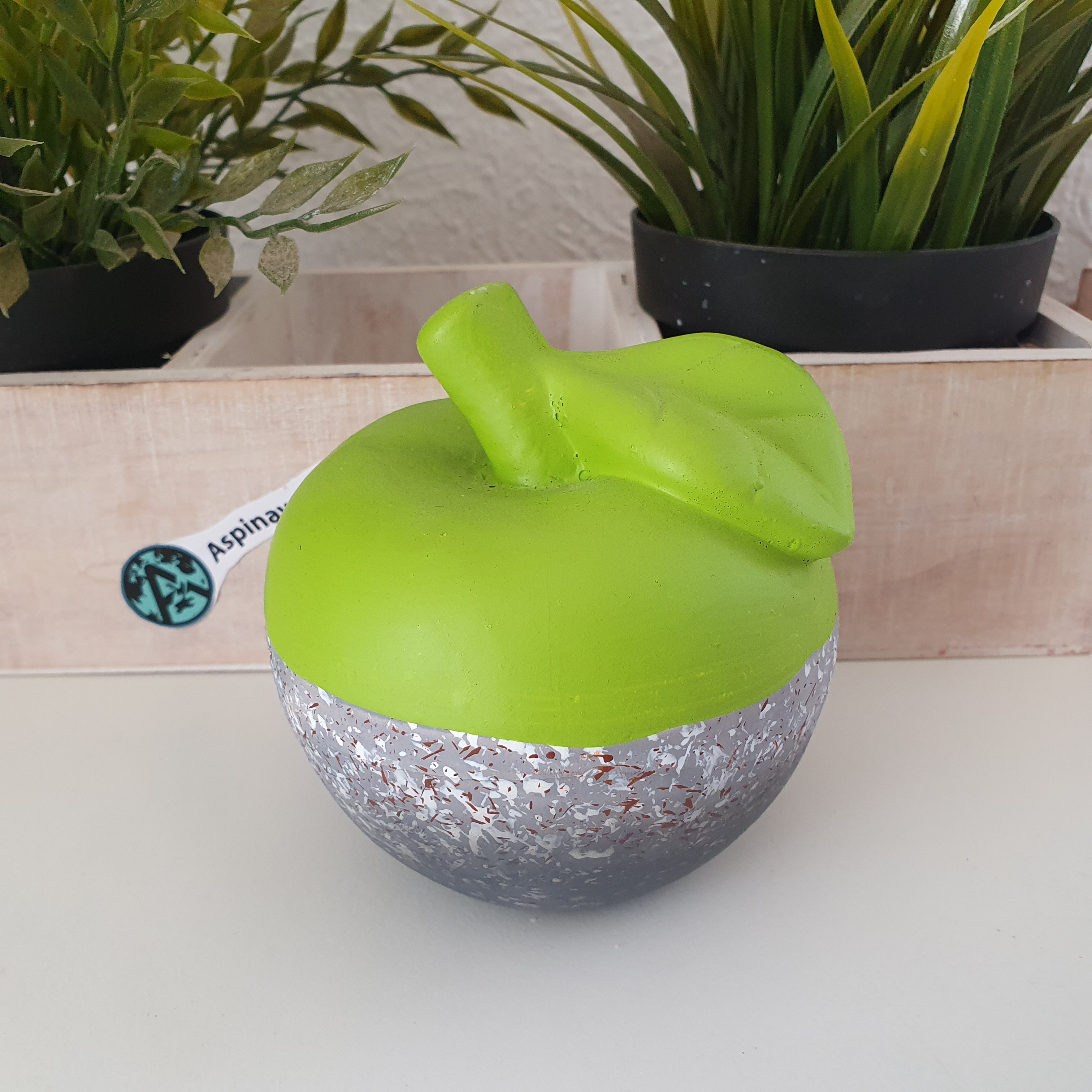 Deko Apfel Figur grün 10 cm