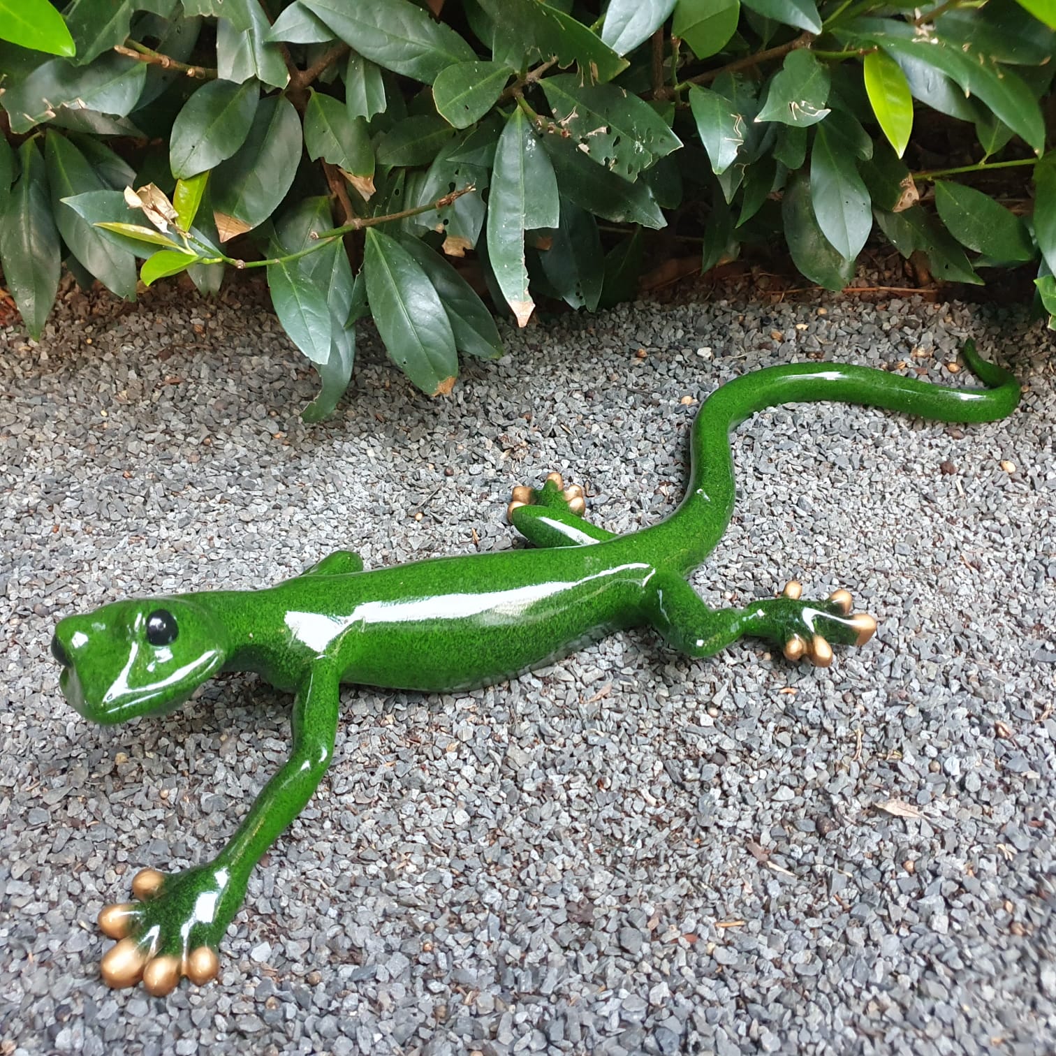 Gartenfigur Salamander Figur 62 cm Wanddeko