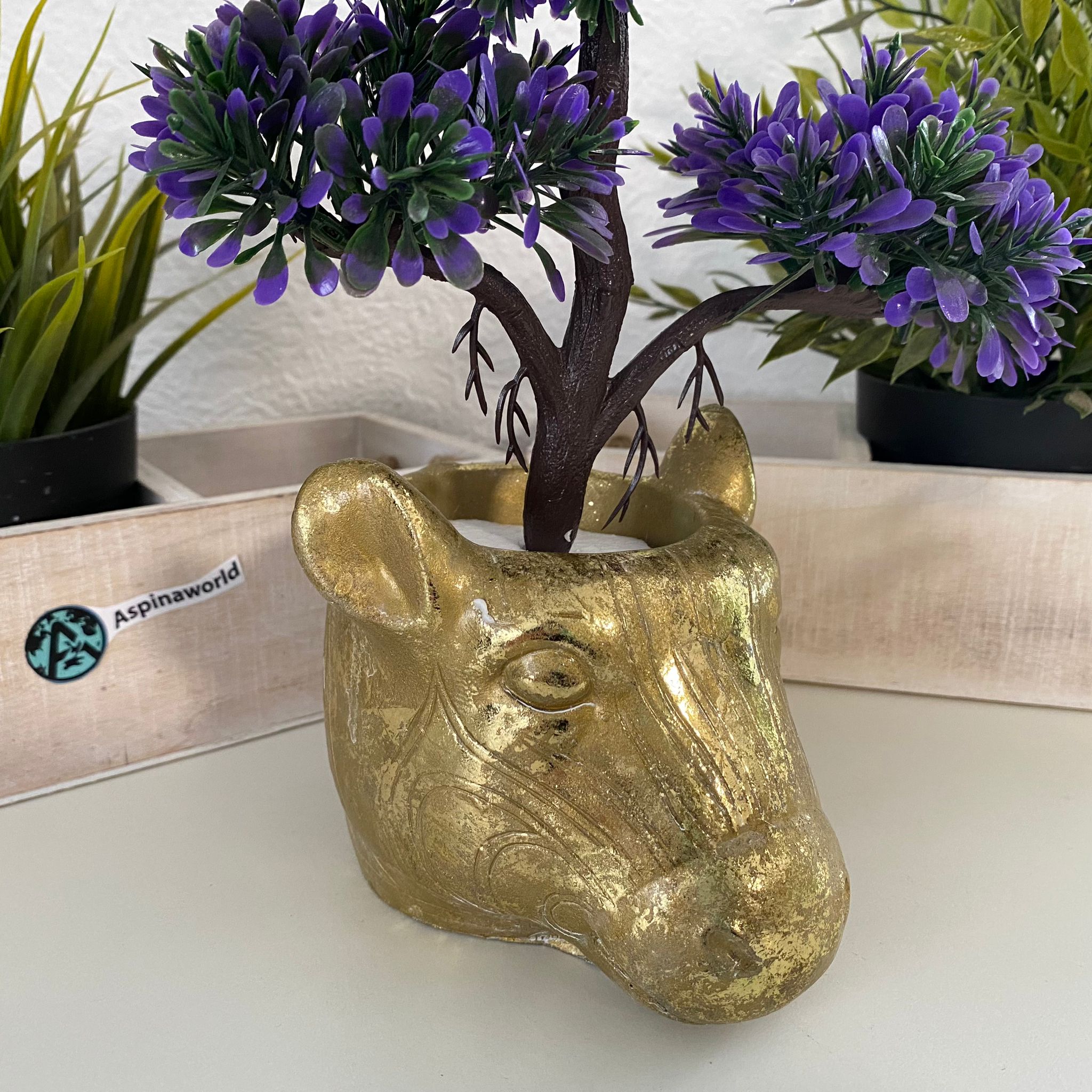 Zebra Figur Blumentopf Übertopf 10 cm