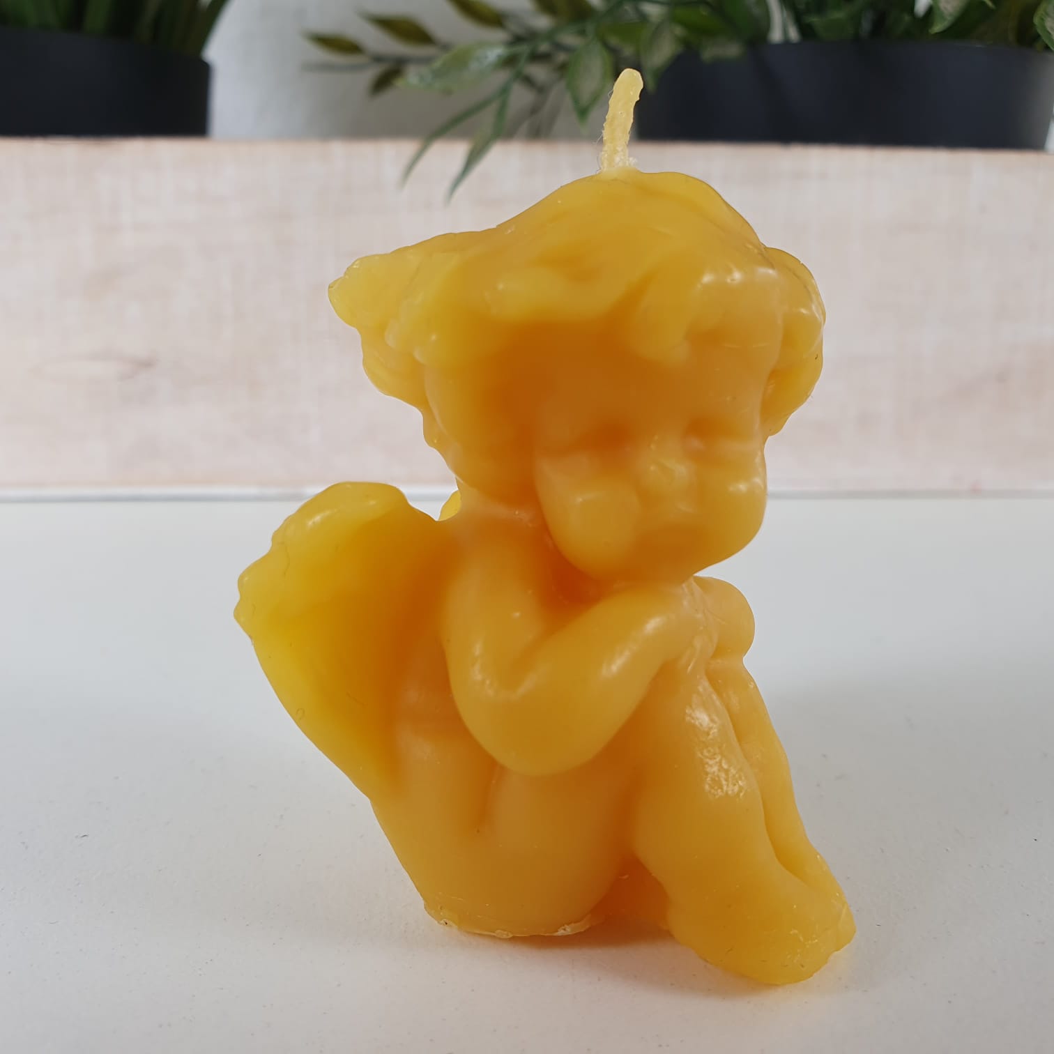 Bienenwachskerze sitzende Engel Kerze 5 cm