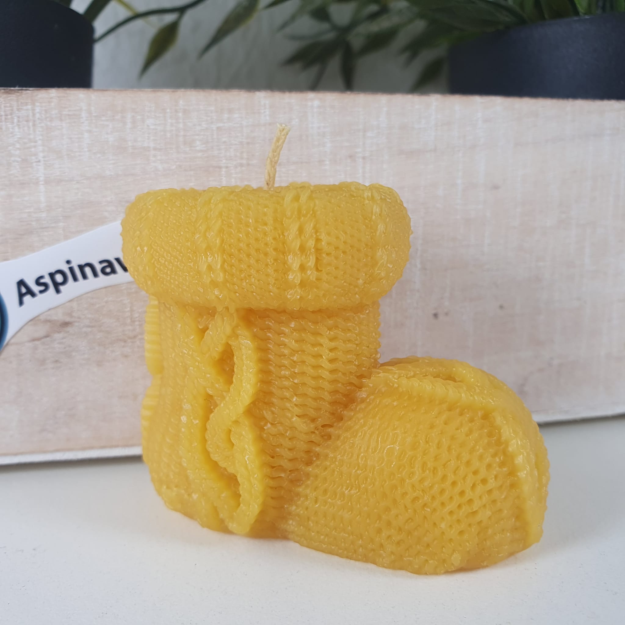 Bienenwachskerze Gestrickte Schuhe Kerze 5 cm