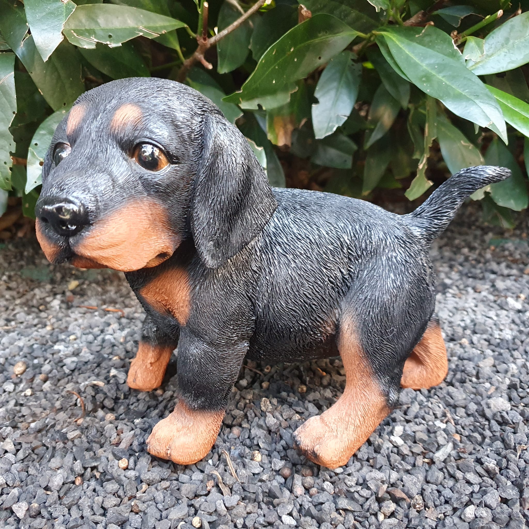 Gartenfigur Dackel Welpe 17 cm