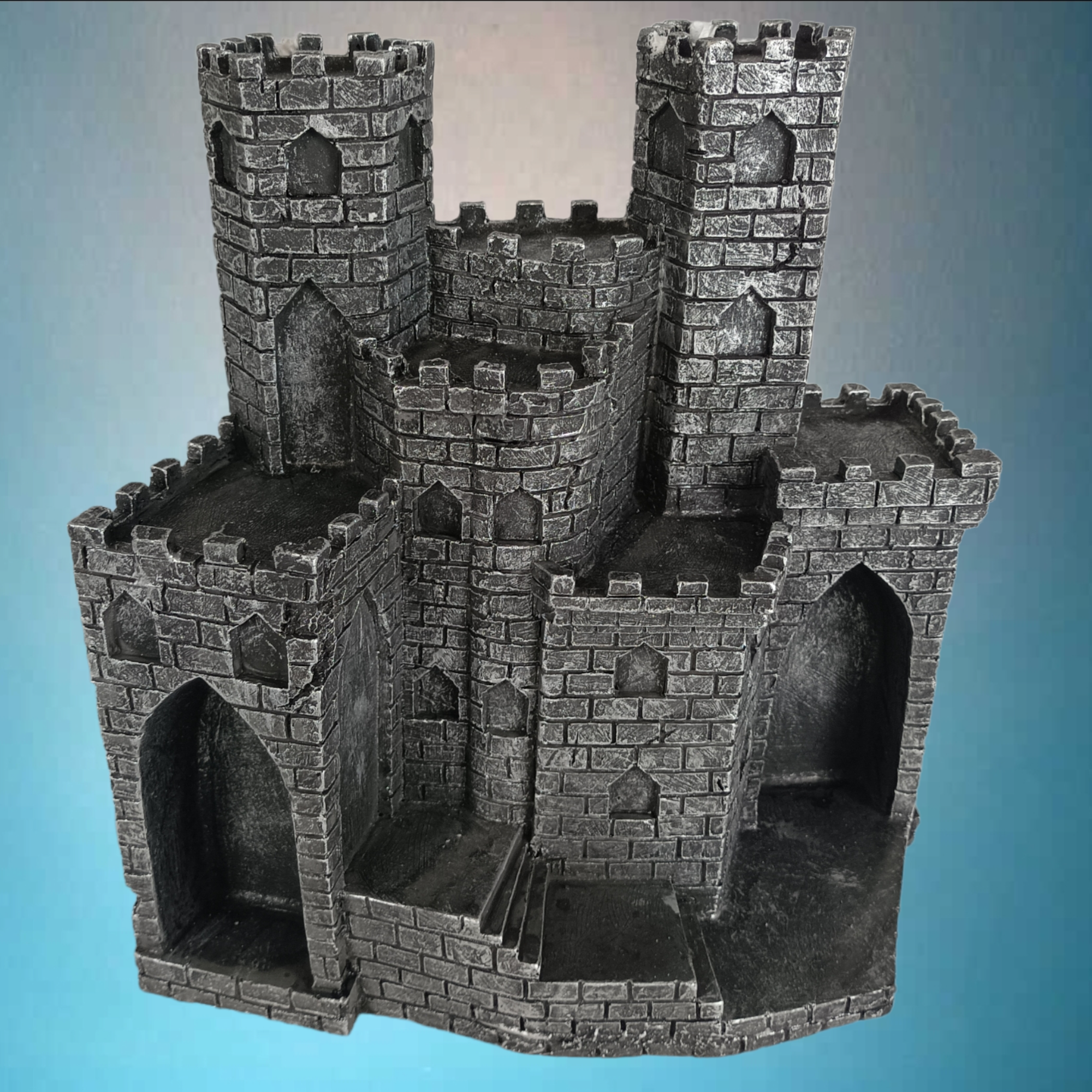 Graue Mittelalter Ritterburg 24 cm