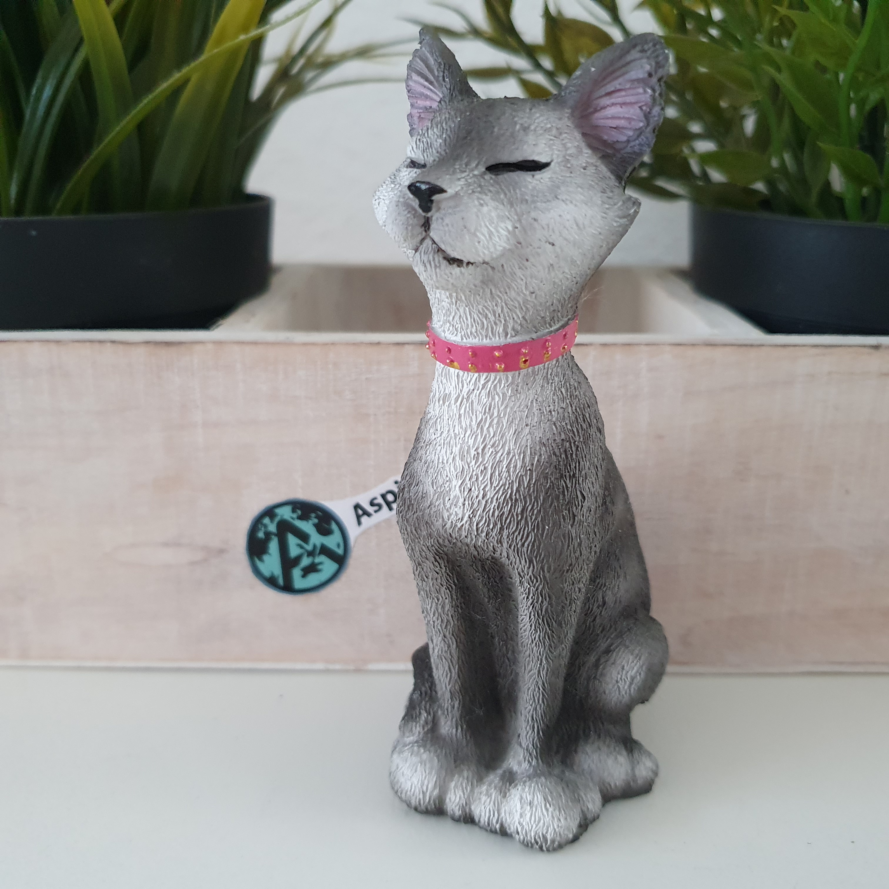 Deko Katze die Sitzt 12 cm Katzenfigur