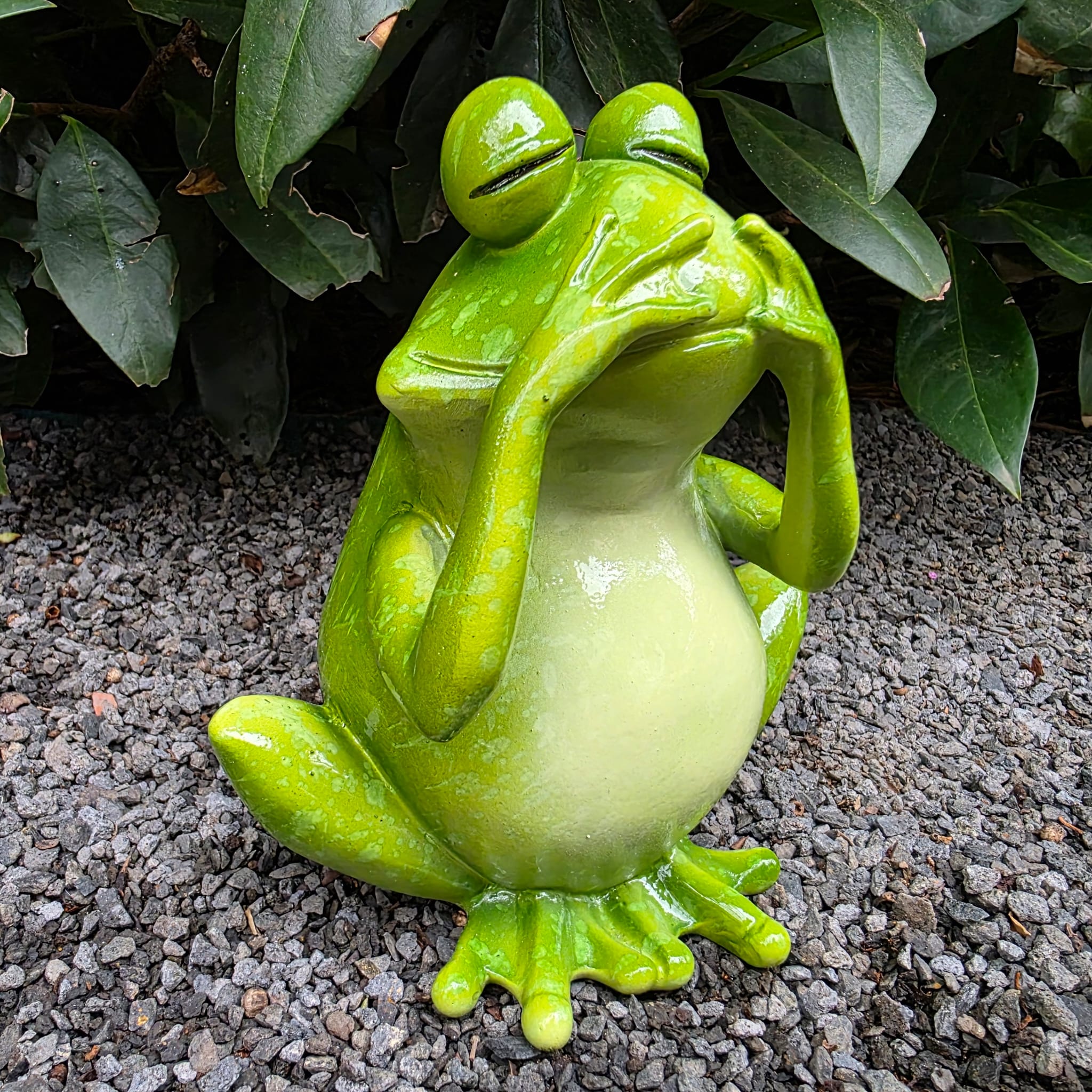 Gartenfigur Frosch Figur nicht sprechen 15 cm